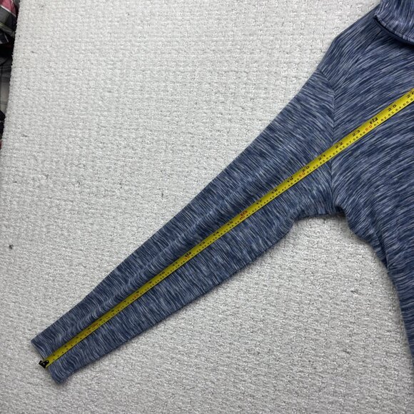 Columbia Quarter zip Pullover Heather blue Women's L Workout mid layer Outdoor - Picture 8 of 11